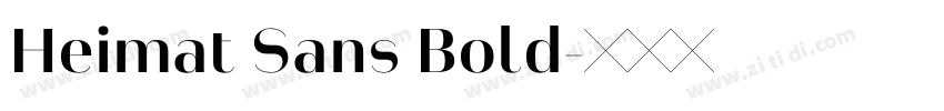 Heimat Sans Bold字体转换